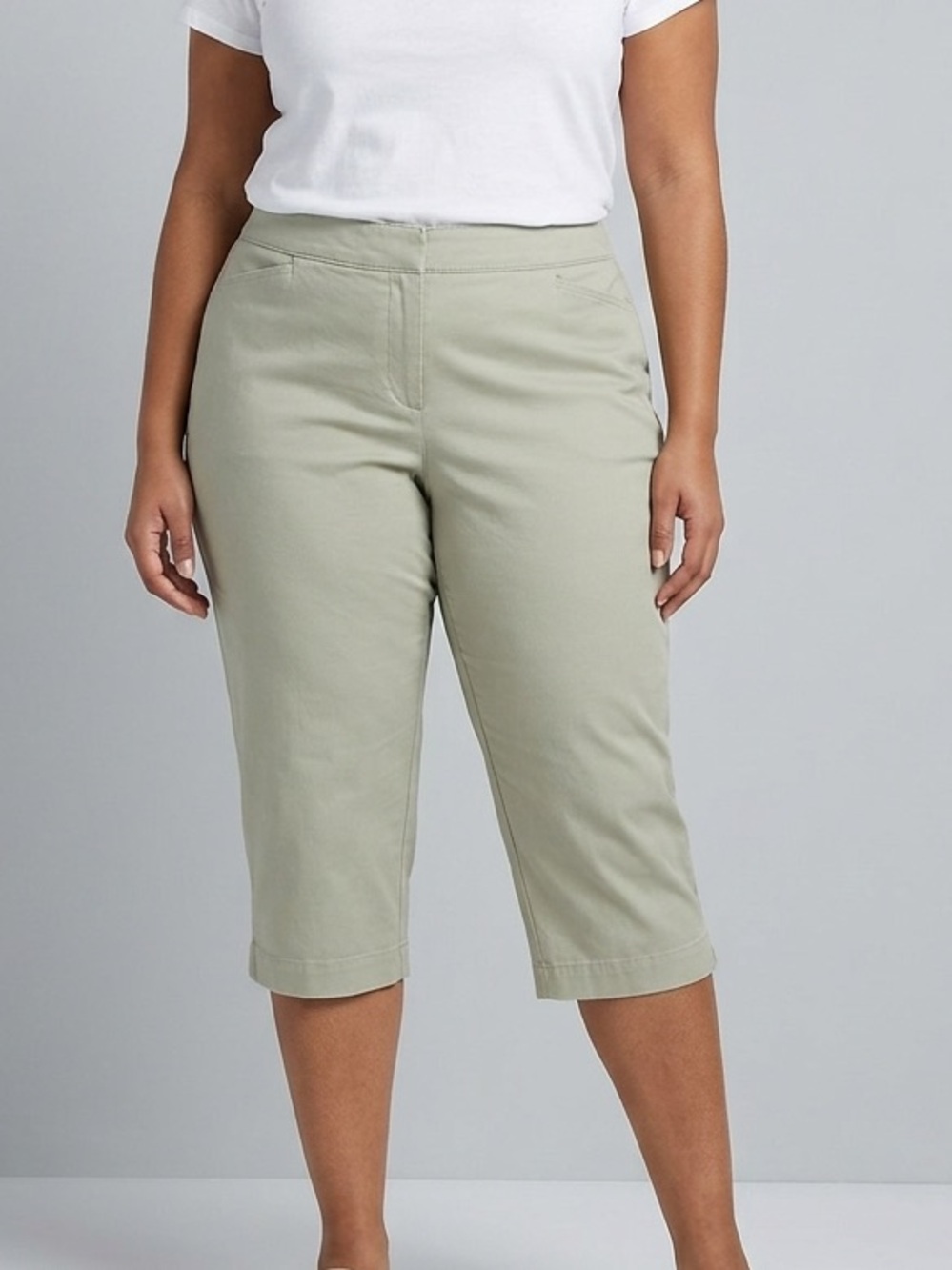 LANE BRYANT Classic Khaki Capri Croppex Pants size 22